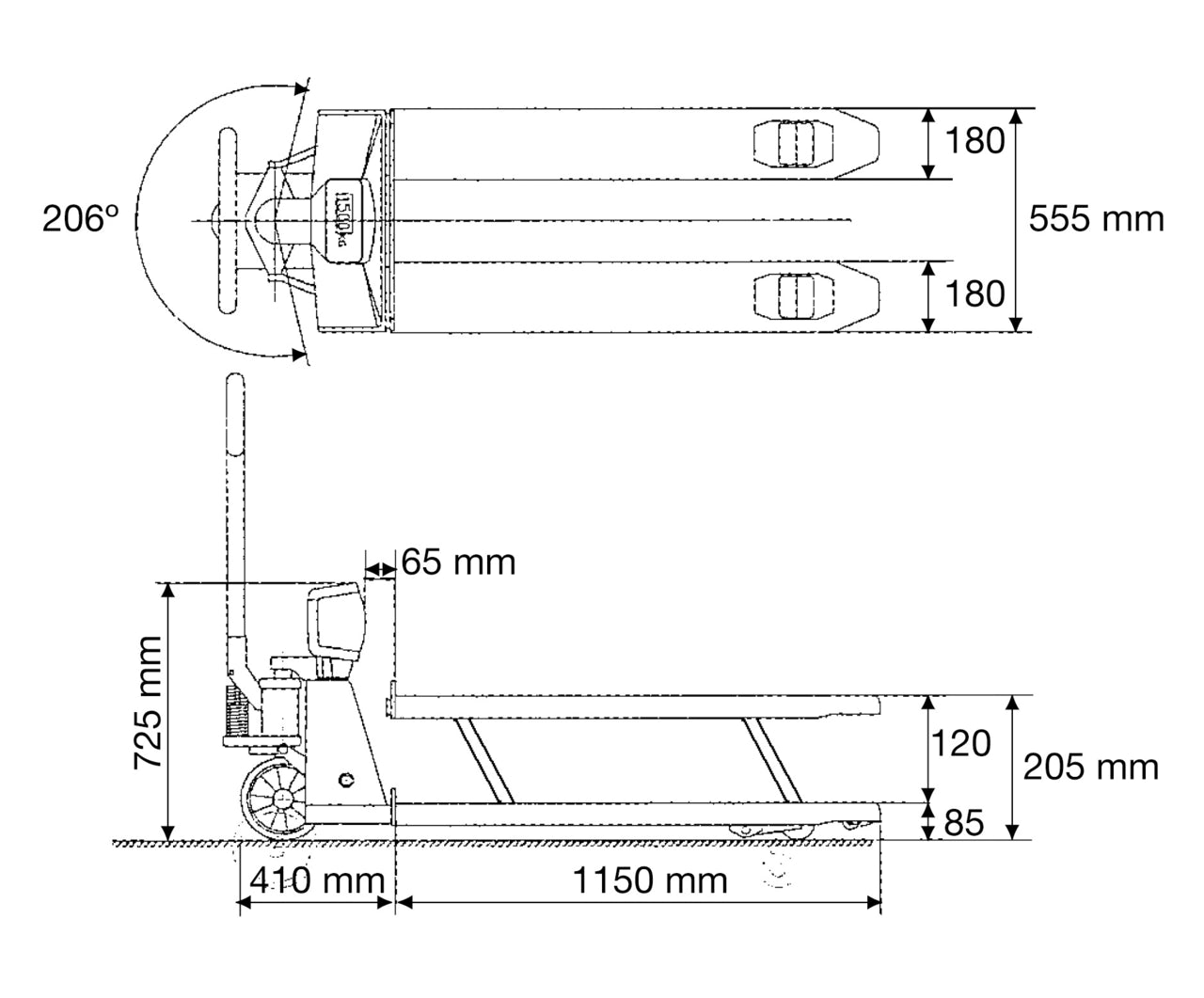 Wiegehubwagen KERN VHB 2T1 Produktbild
